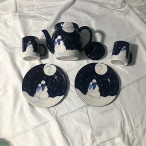 Ceramic Tea Set  “Snow Much In Love” (6 Pieces)